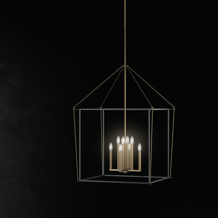 Kichler 52628CPZ Eight Light Foyer Pendant, Champagne Bronze