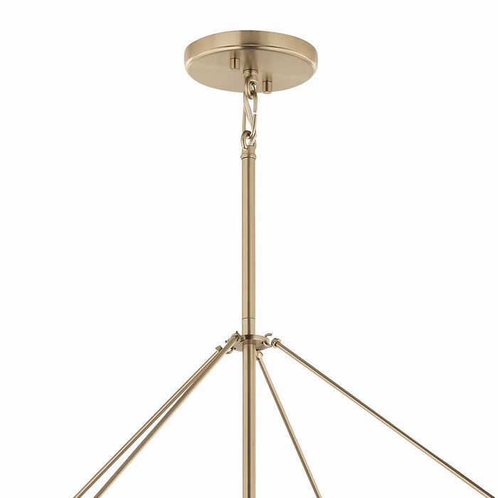 Kichler 52629CPZ Eight Light Foyer Pendant, Champagne Bronze