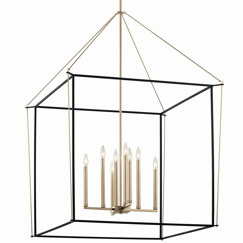 Kichler 52629CPZ Eight Light Foyer Pendant, Champagne Bronze