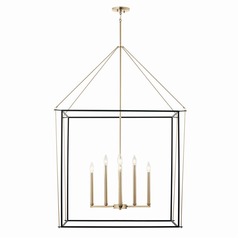 Kichler 52629CPZ Eight Light Foyer Pendant, Champagne Bronze