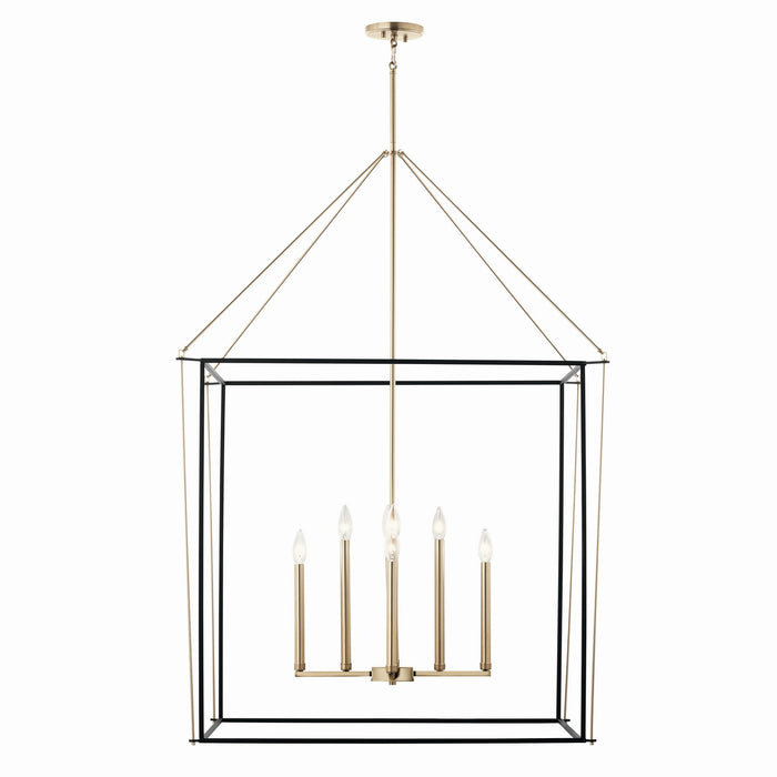 Kichler 52629CPZ Eight Light Foyer Pendant, Champagne Bronze