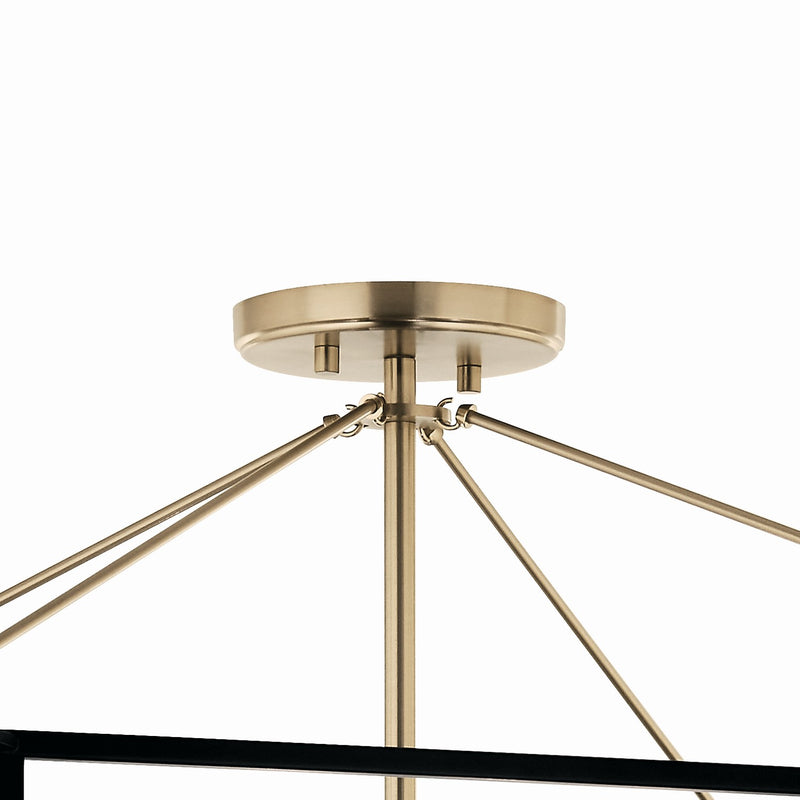 Kichler 52632CPZ Four Light Semi Flush Mount, Champagne Bronze