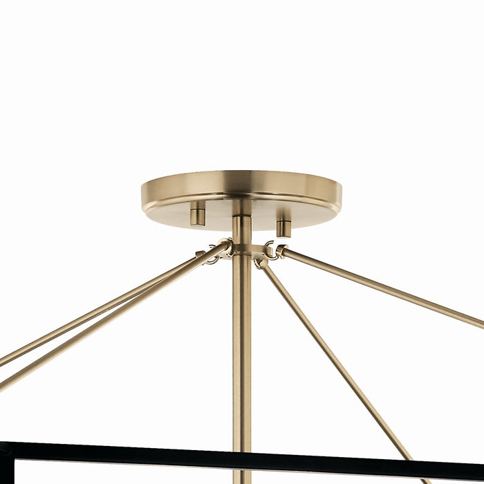 Kichler 52632CPZ Four Light Semi Flush Mount, Champagne Bronze