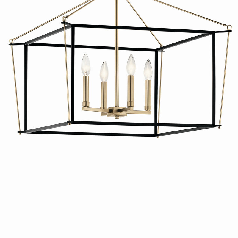 Kichler 52632CPZ Four Light Semi Flush Mount, Champagne Bronze
