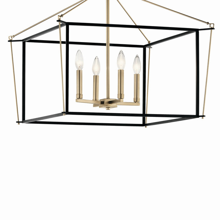 Kichler 52632CPZ Four Light Semi Flush Mount, Champagne Bronze