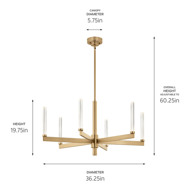 Kichler 52667CPZ LED Chandelier, Champagne Bronze