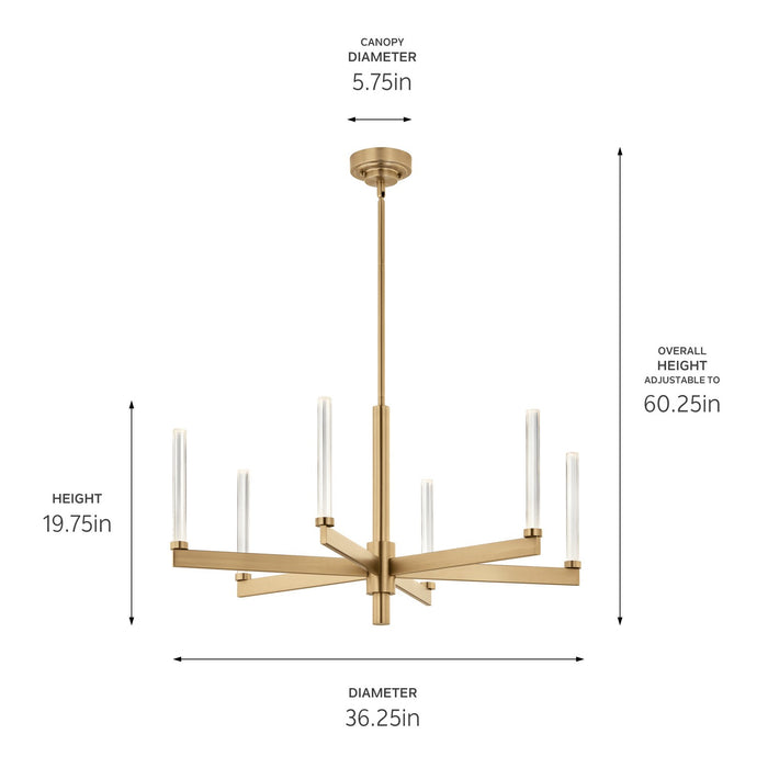 Kichler 52667CPZ LED Chandelier, Champagne Bronze