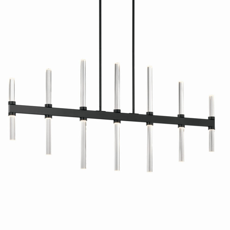 Kichler 52670BK LED Linear Chandelier, Black (Display - Final Sale)