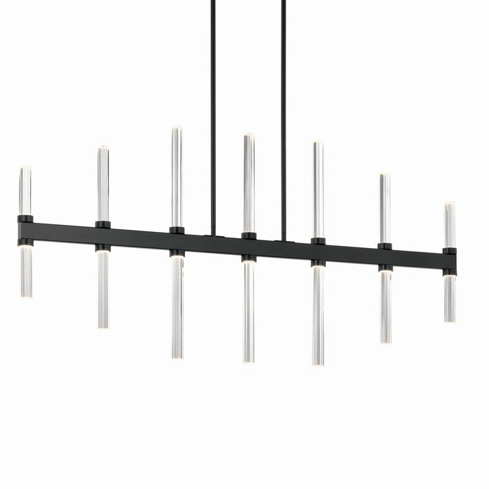 Kichler 52670BK LED Linear Chandelier, Black (Display - Final Sale)