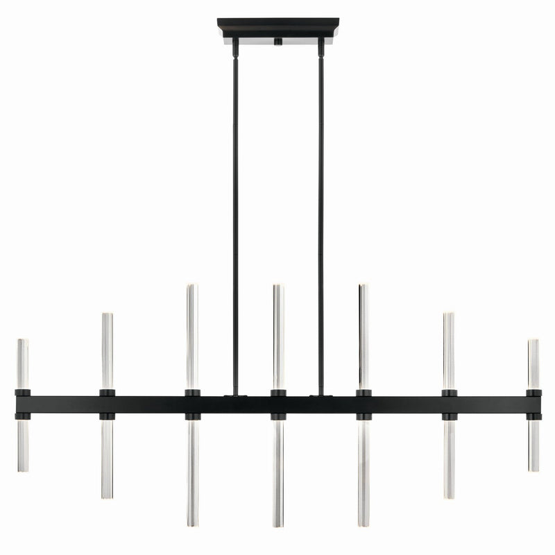 Kichler 52670BK LED Linear Chandelier, Black (Display - Final Sale)