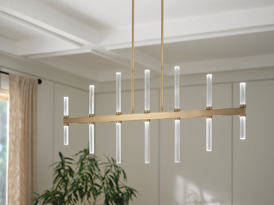 Kichler 52670CPZ LED Linear Chandelier, Champagne Bronze