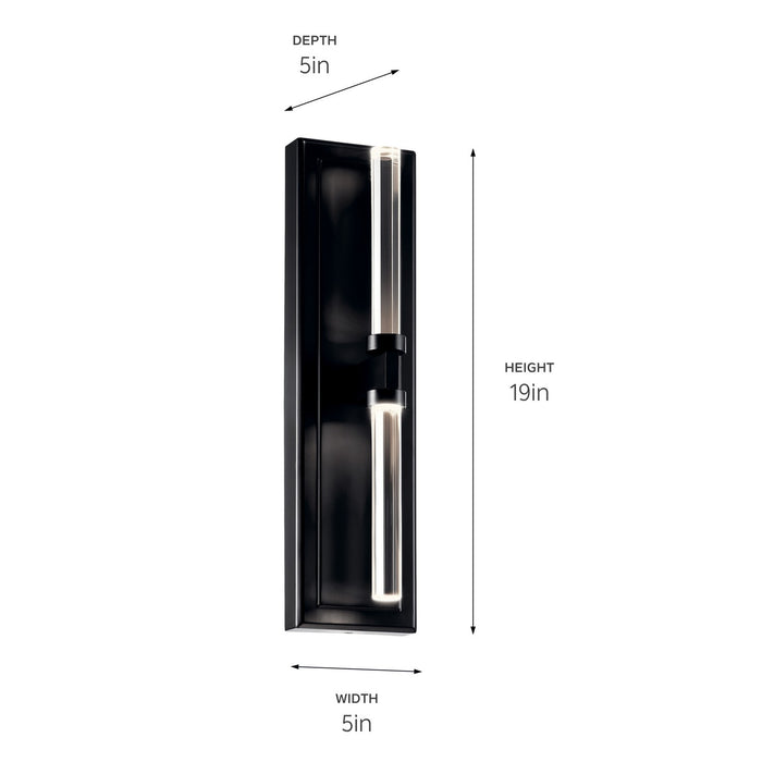 Kichler 52671BK LED Wall Sconce, Black