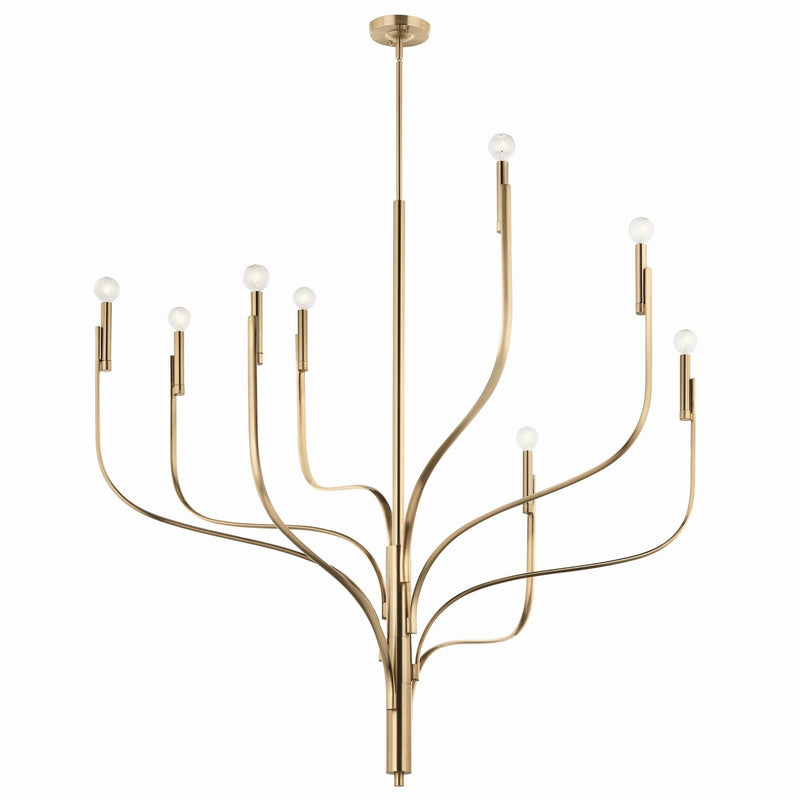 Kichler 52675CPZ Eight Light Chandelier, Champagne Bronze