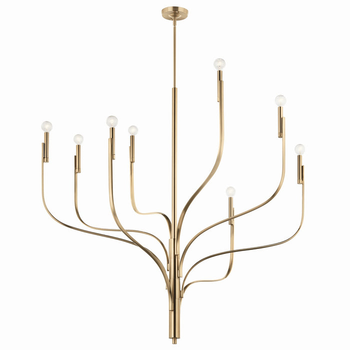 Kichler 52675CPZ Eight Light Chandelier, Champagne Bronze
