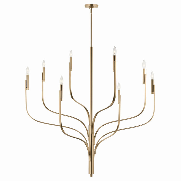 Kichler 52675CPZ Eight Light Chandelier, Champagne Bronze