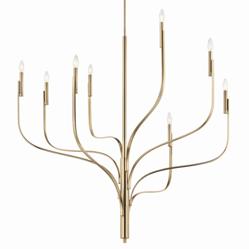 Kichler 52675CPZ Eight Light Chandelier, Champagne Bronze