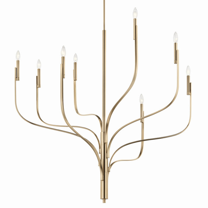 Kichler 52675CPZ Eight Light Chandelier, Champagne Bronze