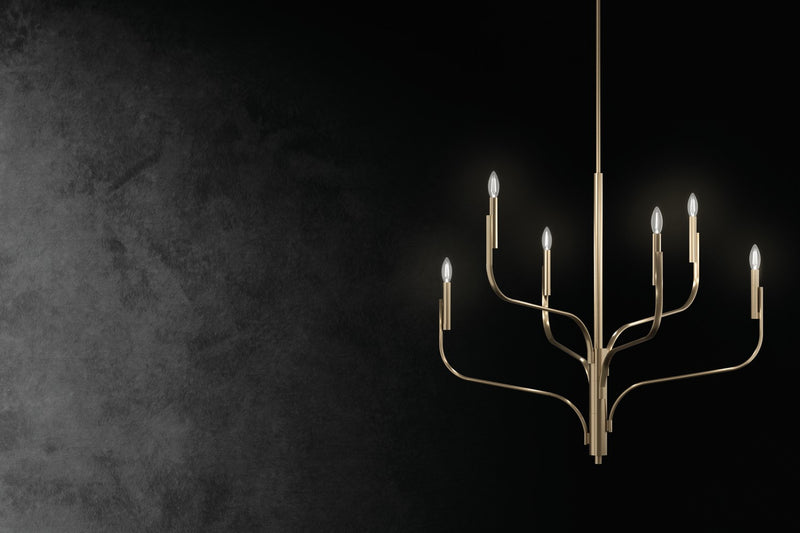 Kichler 52675CPZ Eight Light Chandelier, Champagne Bronze