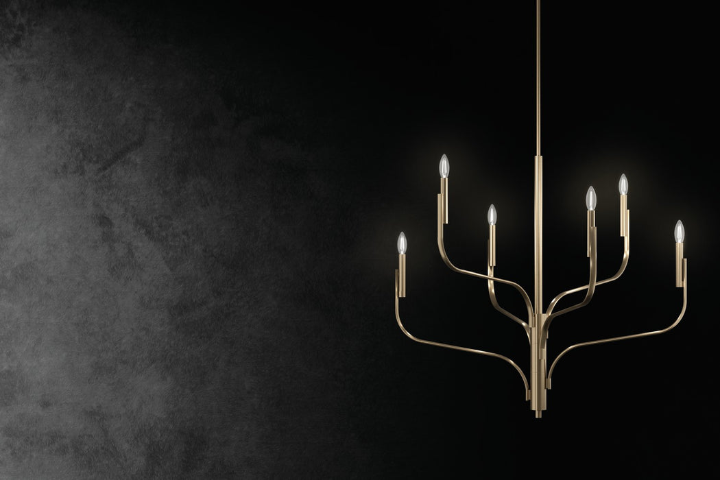 Kichler 52675CPZ Eight Light Chandelier, Champagne Bronze