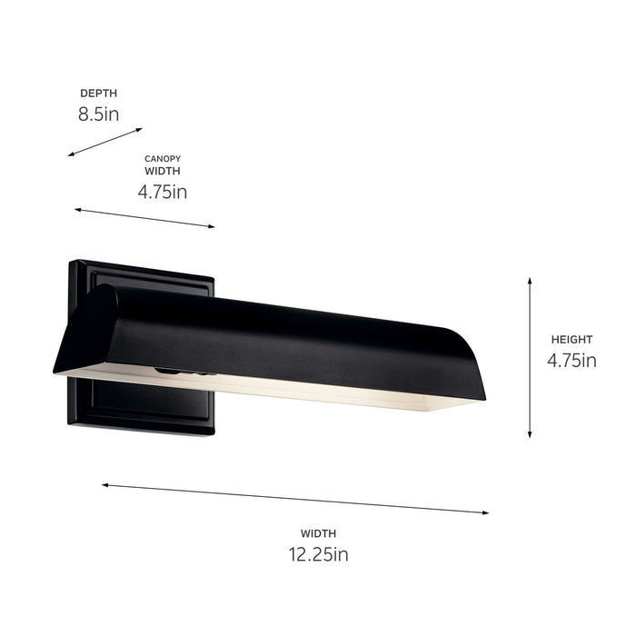 Kichler 52684BK LED Picture Light, Black
