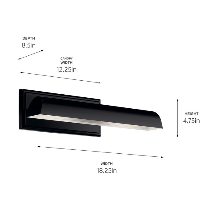 Kichler 52685BK LED Picture Light, Black