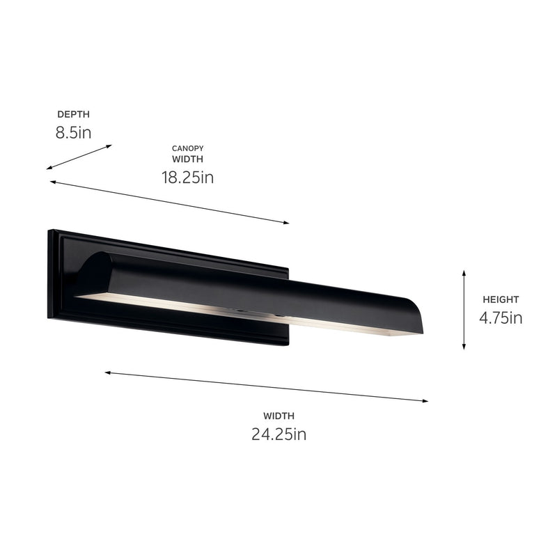 Kichler 52686BK LED Picture Light, Black