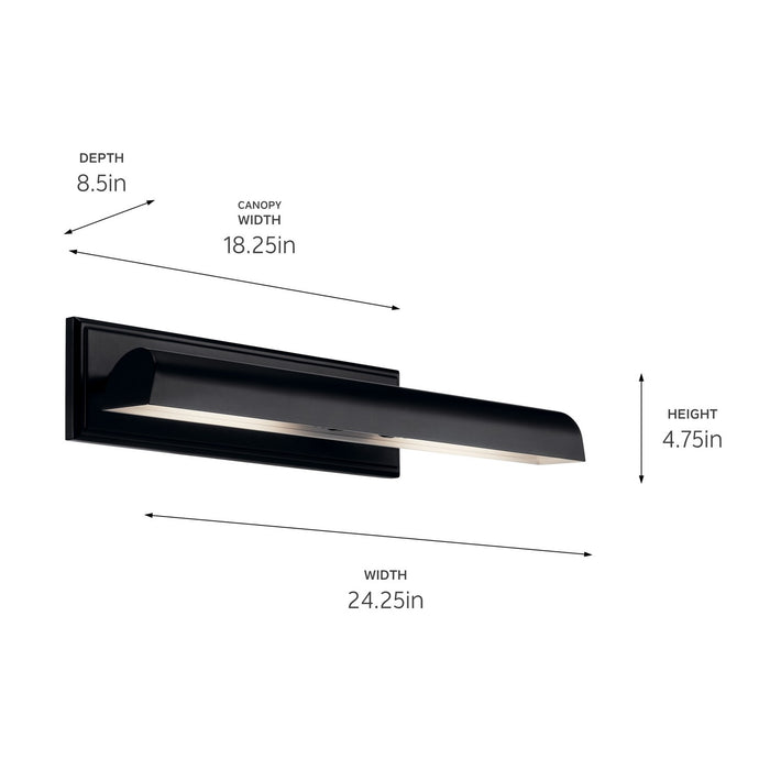 Kichler 52686BK LED Picture Light, Black