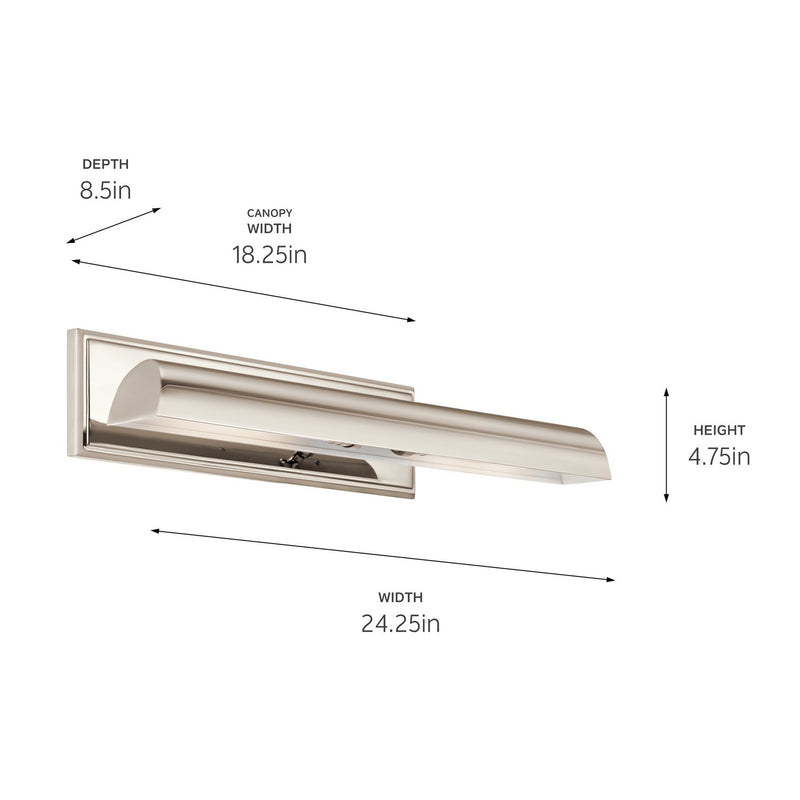 Kichler 52686PN LED Picture Light, Polished Nickel