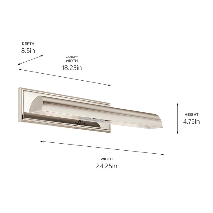 Kichler 52686PN LED Picture Light, Polished Nickel