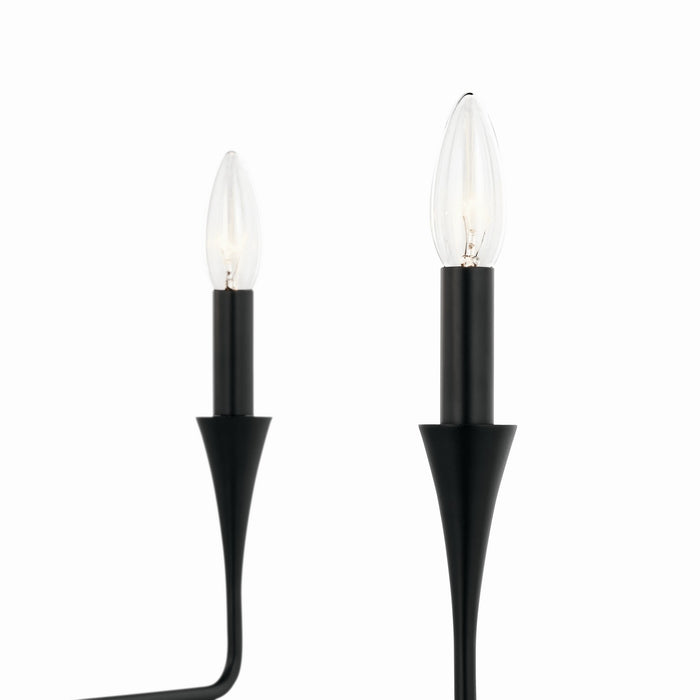Kichler 52689BK Five Light Chandelier, Black