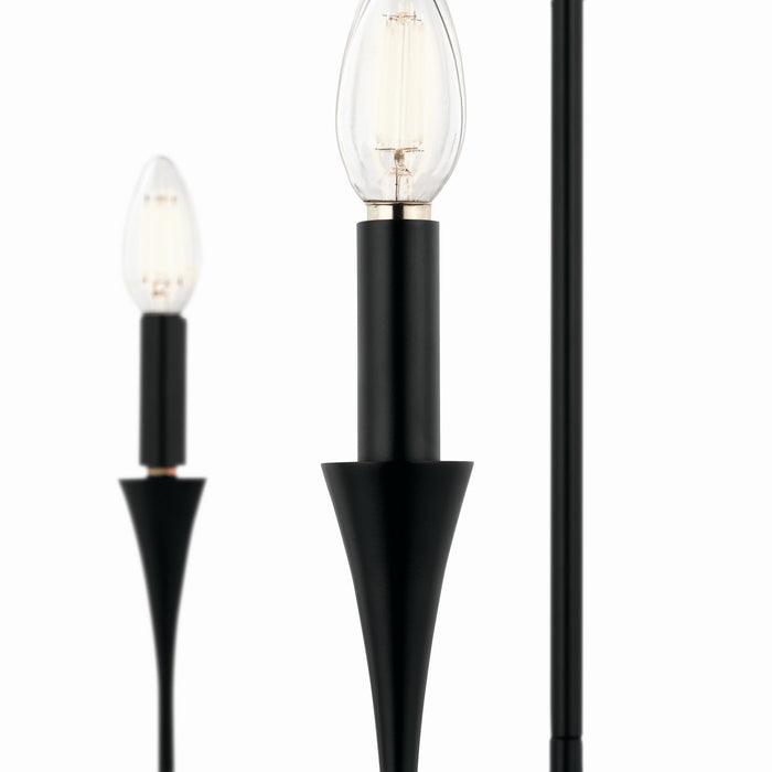 Kichler 52689BK Five Light Chandelier, Black