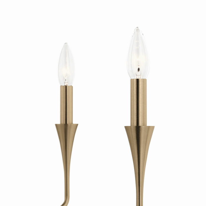 Kichler 52689CPZ Five Light Chandelier, Champagne Bronze