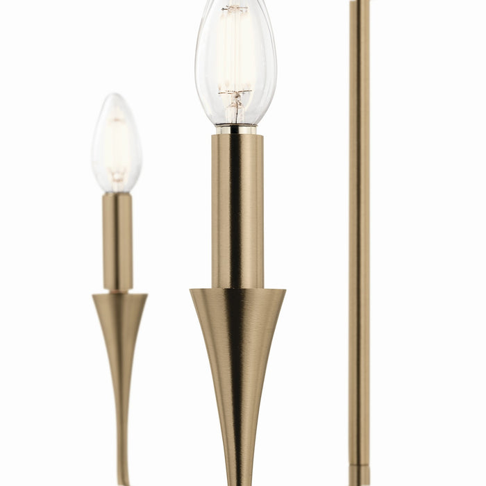 Kichler 52689CPZ Five Light Chandelier, Champagne Bronze