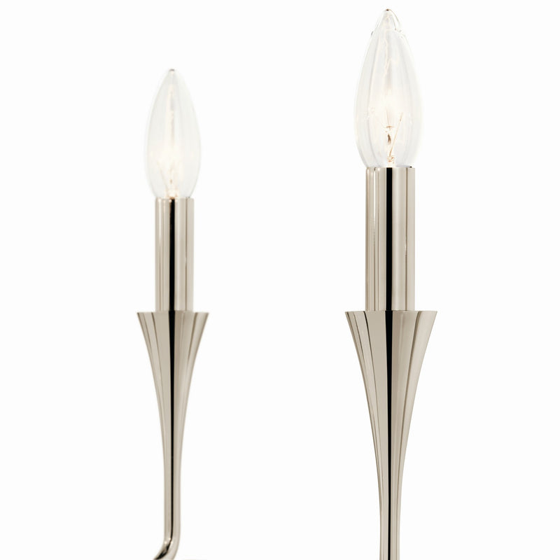 Kichler 52689PN Five Light Chandelier, Polished Nickel