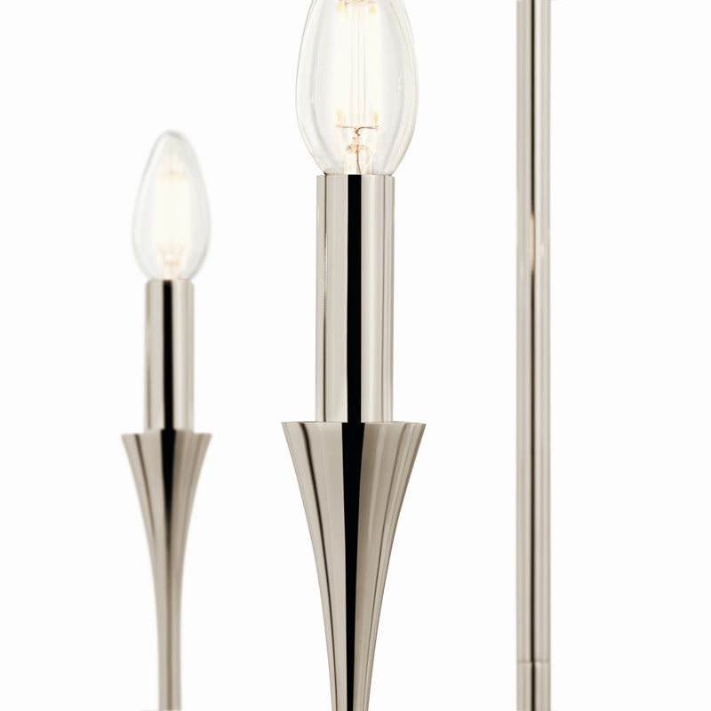 Kichler 52689PN Five Light Chandelier, Polished Nickel