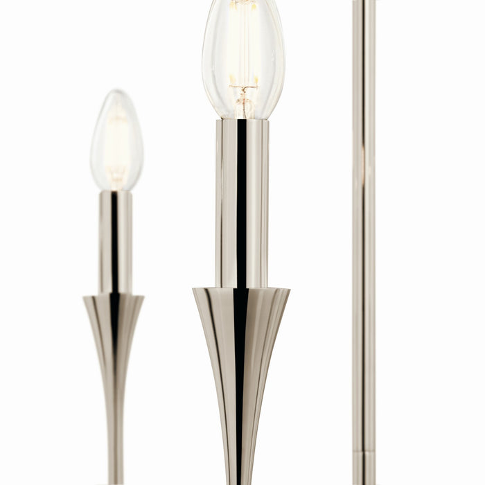 Kichler 52689PN Five Light Chandelier, Polished Nickel