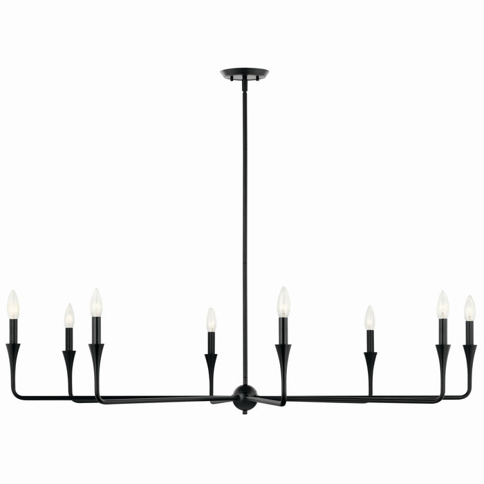 Kichler 52691BK Eight Light Chandelier, Black
