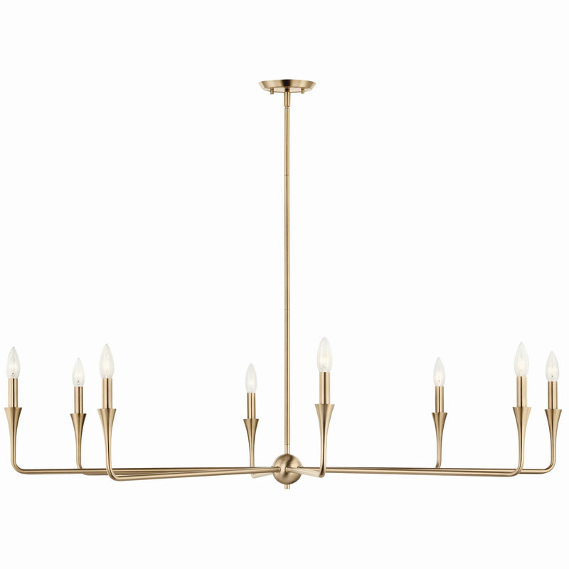 Kichler 52691CPZ Eight Light Chandelier, Champagne Bronze