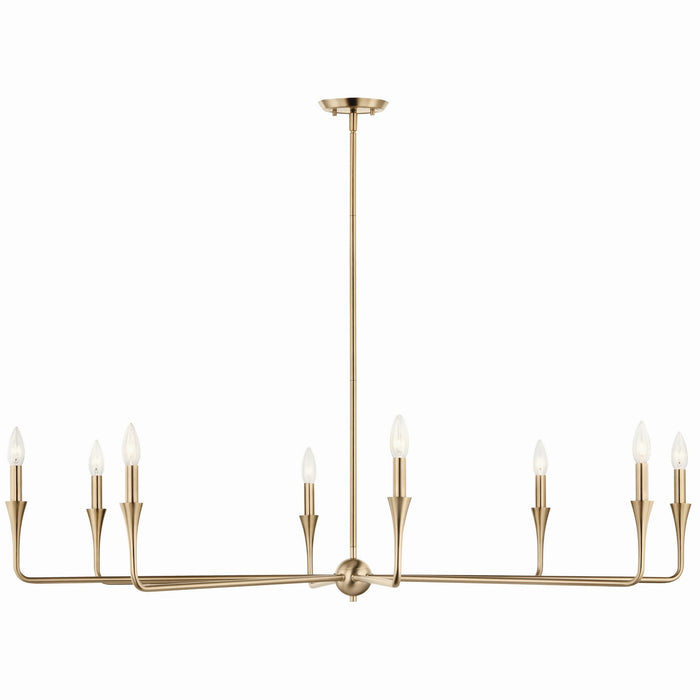 Kichler 52691CPZ Eight Light Chandelier, Champagne Bronze