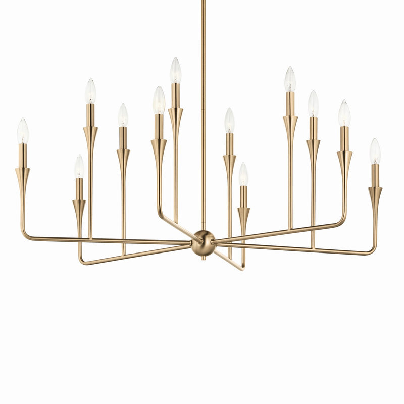 Kichler 52692CPZ 12 Light Chandelier, Champagne Bronze