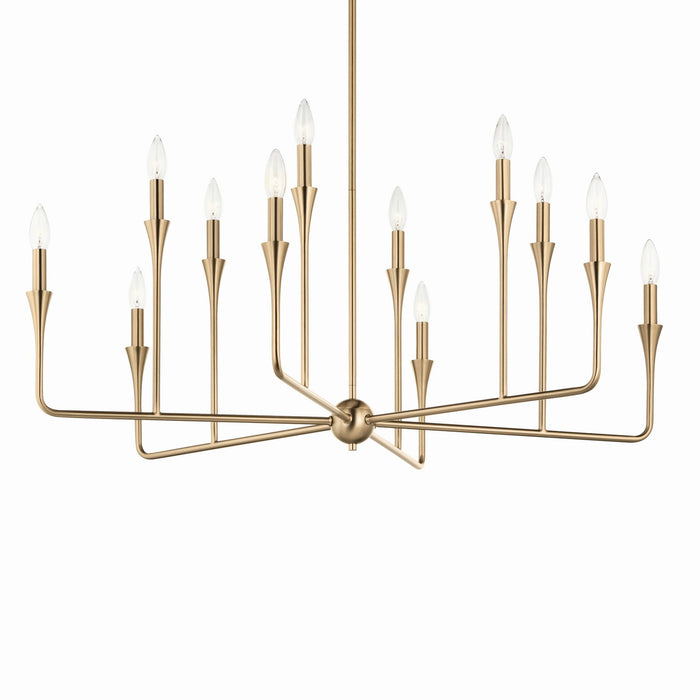 Kichler 52692CPZ 12 Light Chandelier, Champagne Bronze