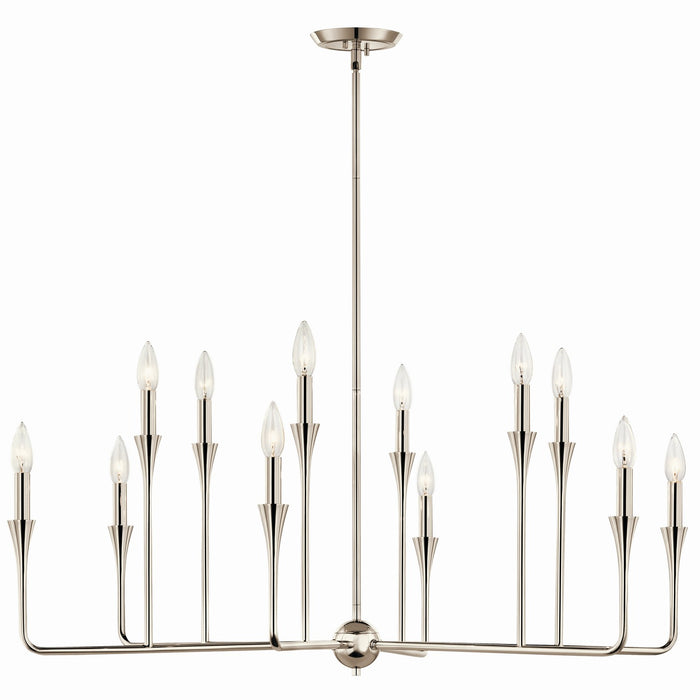 Kichler 52692PN 12 Light Chandelier, Polished Nickel