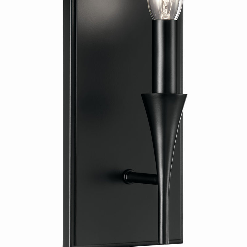 Kichler 52694BK One Light Wall Sconce, Black