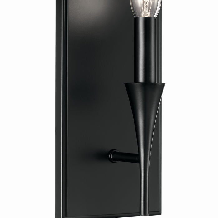 Kichler 52694BK One Light Wall Sconce, Black