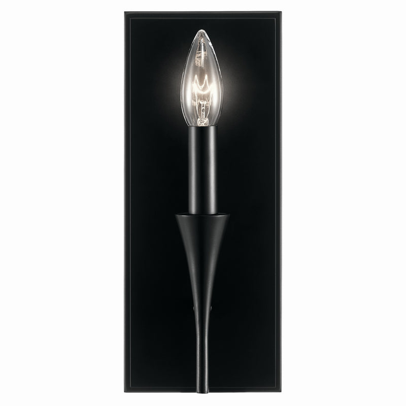 Kichler 52694BK One Light Wall Sconce, Black