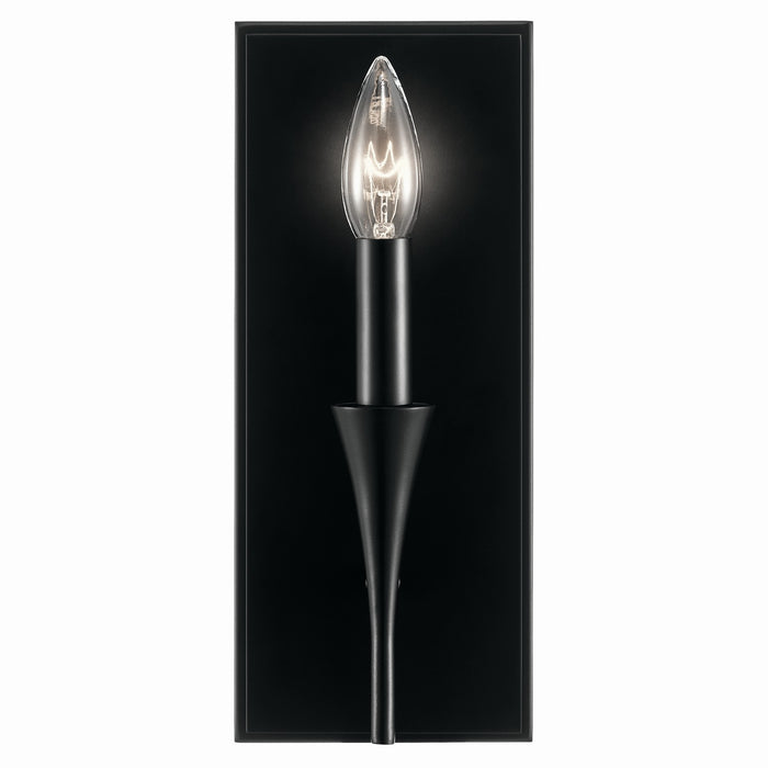 Kichler 52694BK One Light Wall Sconce, Black