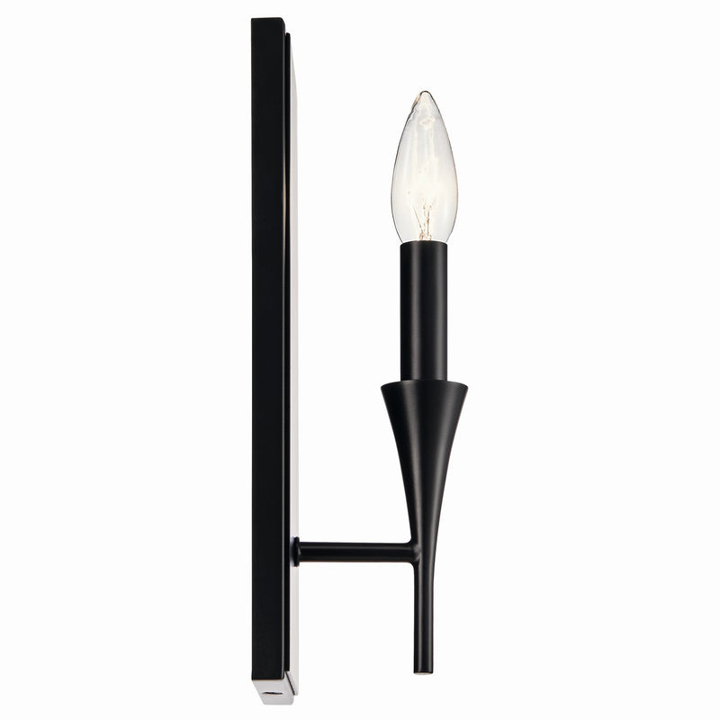 Kichler 52694BK One Light Wall Sconce, Black
