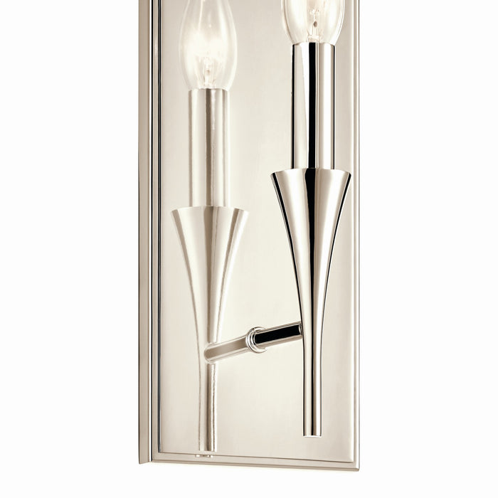 Kichler 52694PN One Light Wall Sconce, Polished Nickel