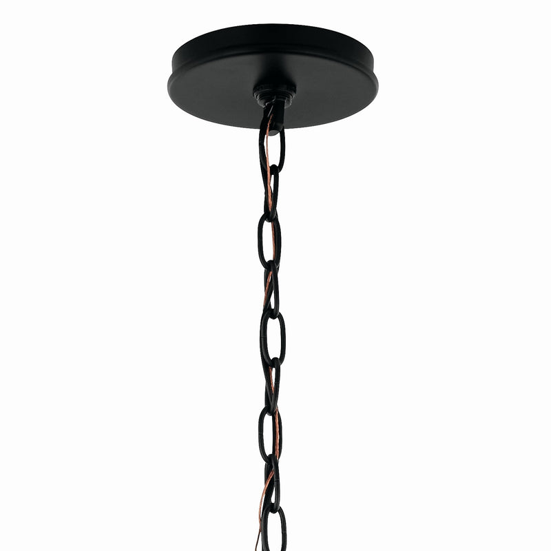 Kichler 52695BK Six Light Chandelier, Black