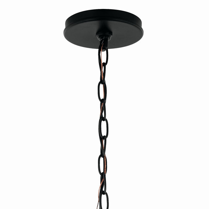 Kichler 52695BK Six Light Chandelier, Black